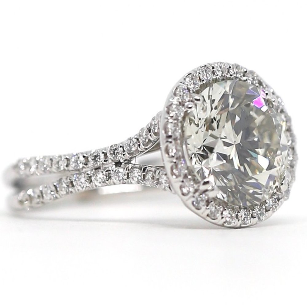 Halo Carat Diamond Engagement Ring Set - Picture 11 of 12